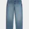 Medium Wash Eagle Graphic Baggy Jeans Medium Wash Eagle Graphic Baggy Jeans
