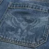 Medium Wash Eagle Graphic Skater Baggy Jeans Medium Wash Eagle Graphic Skater Baggy Jeans