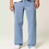 Medium Wash Embroidered Baggy Jeans Medium Wash Embroidered Baggy Jeans