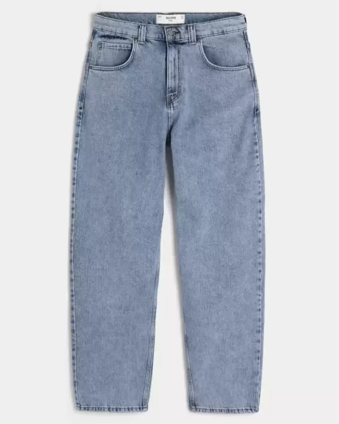 Medium Wash Skater Baggy Jeans