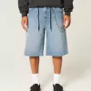 Medium Wash Super Baggy Denim Shorts Medium Wash Super Baggy Denim Shorts