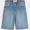 Medium Wash Super Baggy Denim Shorts Medium Wash Super Baggy Denim Shorts