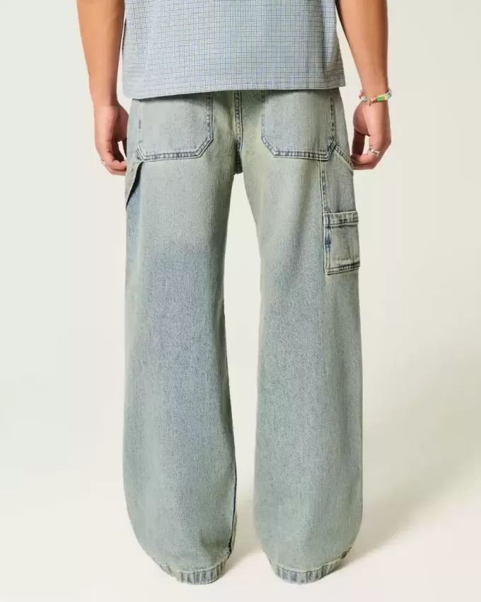 Medium Wash Super Baggy Painter Jeans Medium Wash Super Baggy Painter Jeans