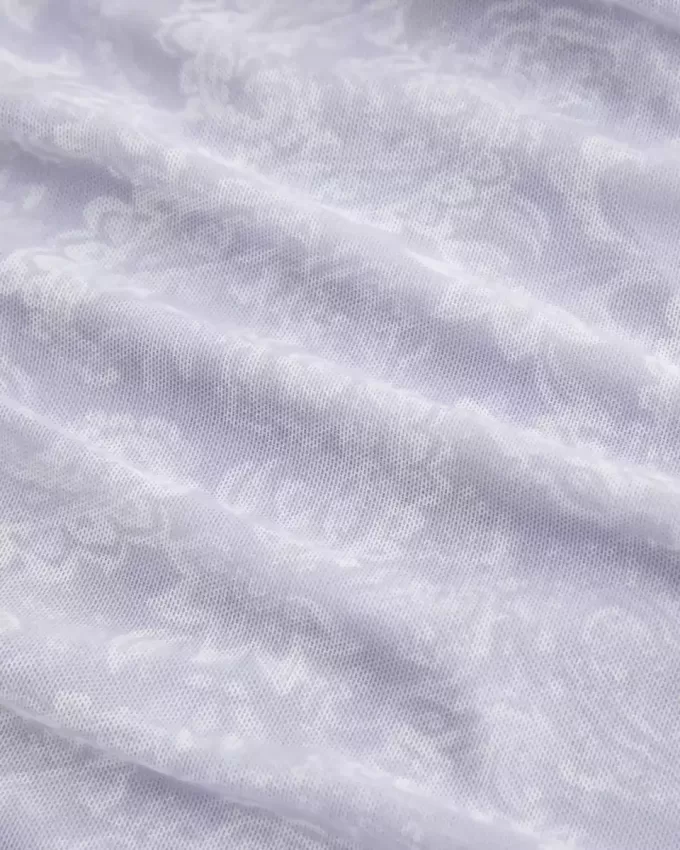 Mesh Foldover Off-the-Shoulder Top Mesh Foldover Off-the-Shoulder Top