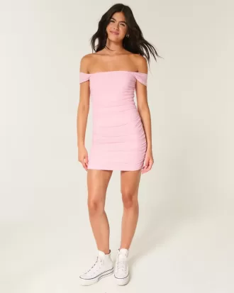 Mesh Off-the-Shoulder Bodycon Dress Mesh Off-the-Shoulder Bodycon Dress