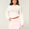 Mid-Rise Circle-Cut Sweater-Knit Mini Skirt