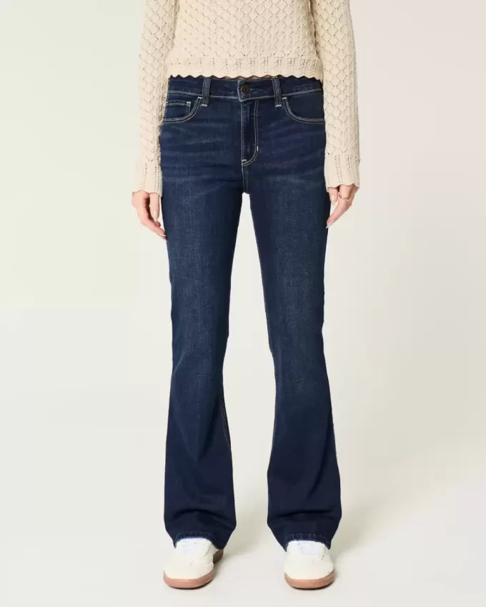 Mid-Rise Dark Wash Bootcut Jeans Mid-Rise Dark Wash Bootcut Jeans