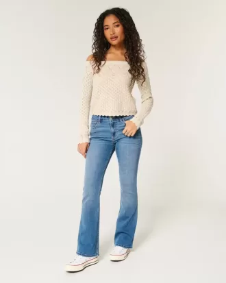 Mid-Rise Medium Wash Bootcut Jeans