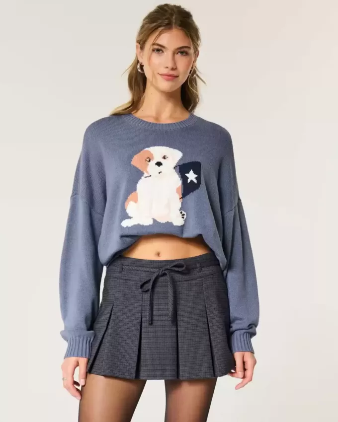 Mid-Rise Pleated Mini Skort Mid-Rise Pleated Mini Skort