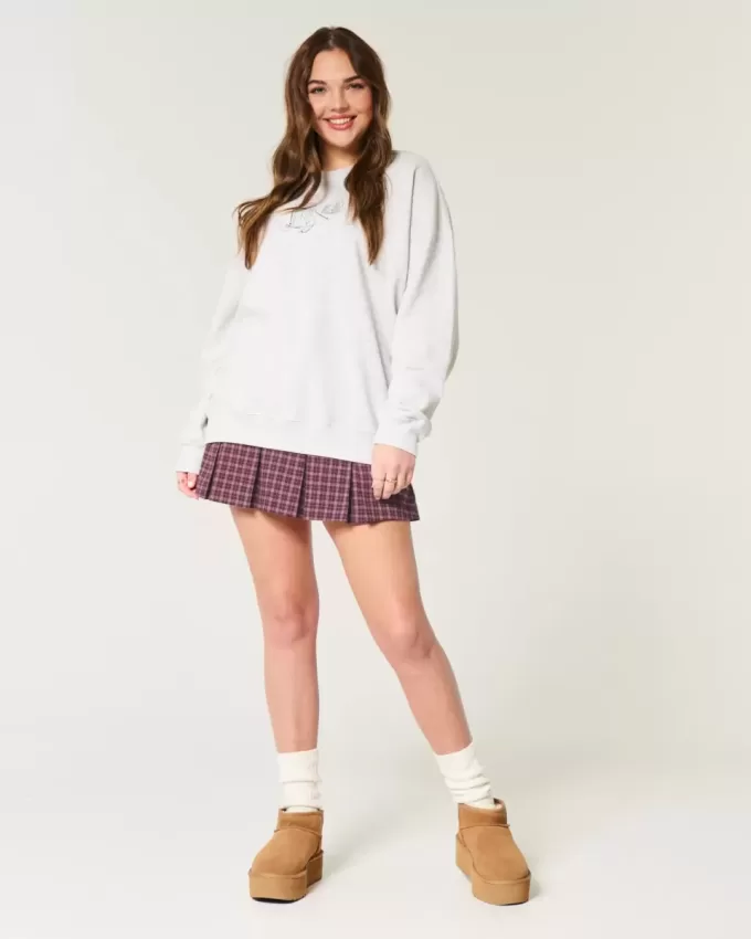 Mid-Rise Pleated Mini Skort Mid-Rise Pleated Mini Skort