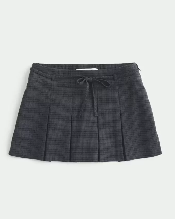 Mid-Rise Pleated Mini Skort Mid-Rise Pleated Mini Skort