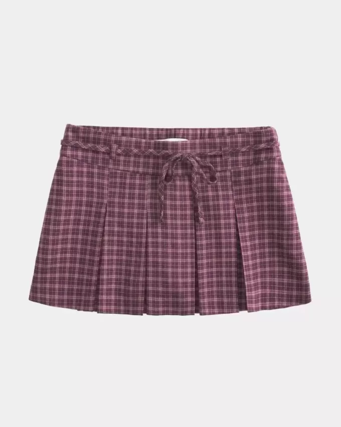 Mid-Rise Pleated Mini Skort Mid-Rise Pleated Mini Skort