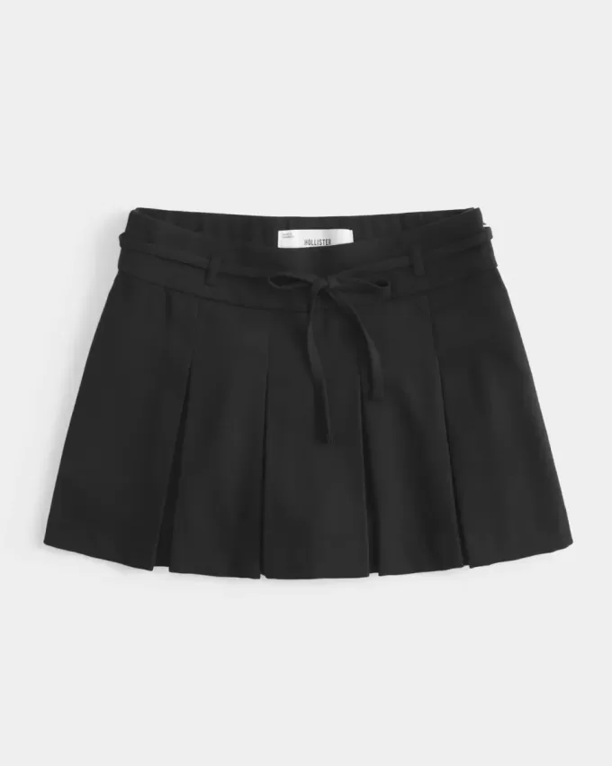 Mid-Rise Pleated Mini Skort Mid-Rise Pleated Mini Skort