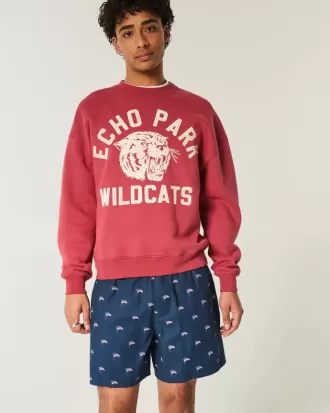 Mid-Thigh American Flag Pattern Pull-On Shorts