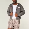 Mid-Thigh Camo Loose Fleece Shorts Mid-Thigh Camo Loose Fleece Shorts