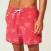 Mid-Thigh Embroidered Volley Swim Trunks Mid-Thigh Embroidered Volley Swim Trunks