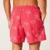 Mid-Thigh Embroidered Volley Swim Trunks Mid-Thigh Embroidered Volley Swim Trunks