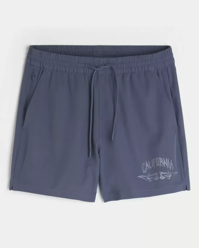 Mid-Thigh Graphic Active Shorts Mid-Thigh Graphic Active Shorts