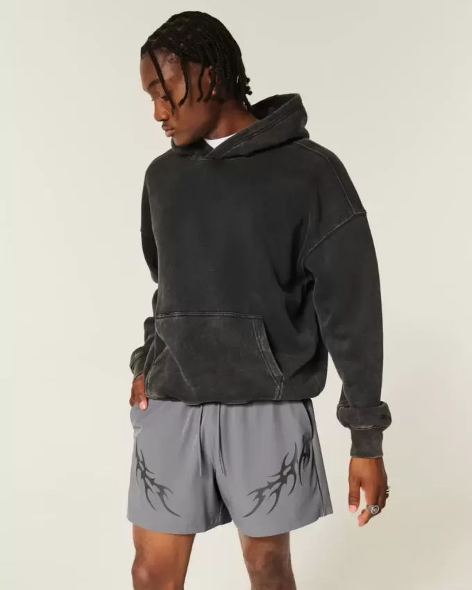 Mid-Thigh Graphic Active Shorts Mid-Thigh Graphic Active Shorts