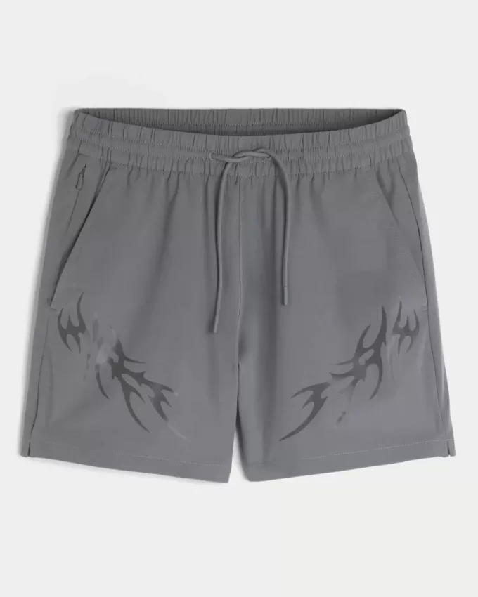 Mid-Thigh Graphic Active Shorts Mid-Thigh Graphic Active Shorts