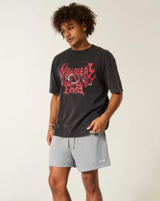 Mid-Thigh Knit Logo Soccer Shorts Mid-Thigh Knit Logo Soccer Shorts