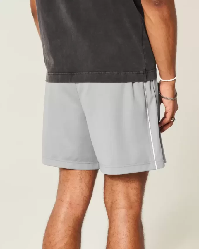 Mid-Thigh Knit Logo Soccer Shorts Mid-Thigh Knit Logo Soccer Shorts