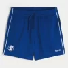 Mid-Thigh Knit Logo Soccer Shorts