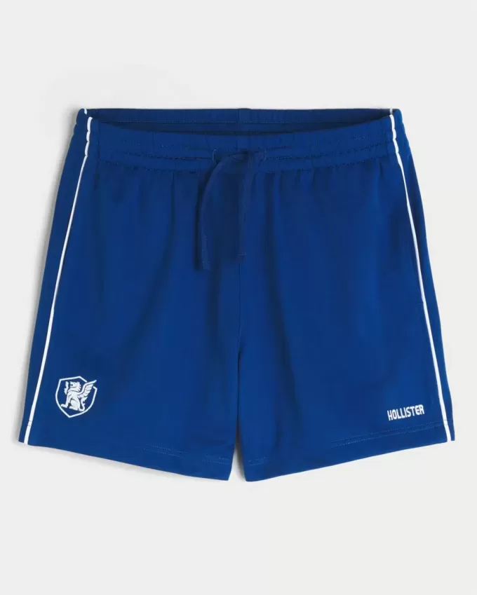 Mid-Thigh Knit Logo Soccer Shorts