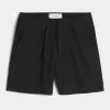 Mid-Thigh Linen-Blend Pull-On Shorts