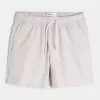 Mid-Thigh Linen-Blend Pull-On Shorts