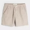 Mid-Thigh Linen-Blend Pull-On Shorts
