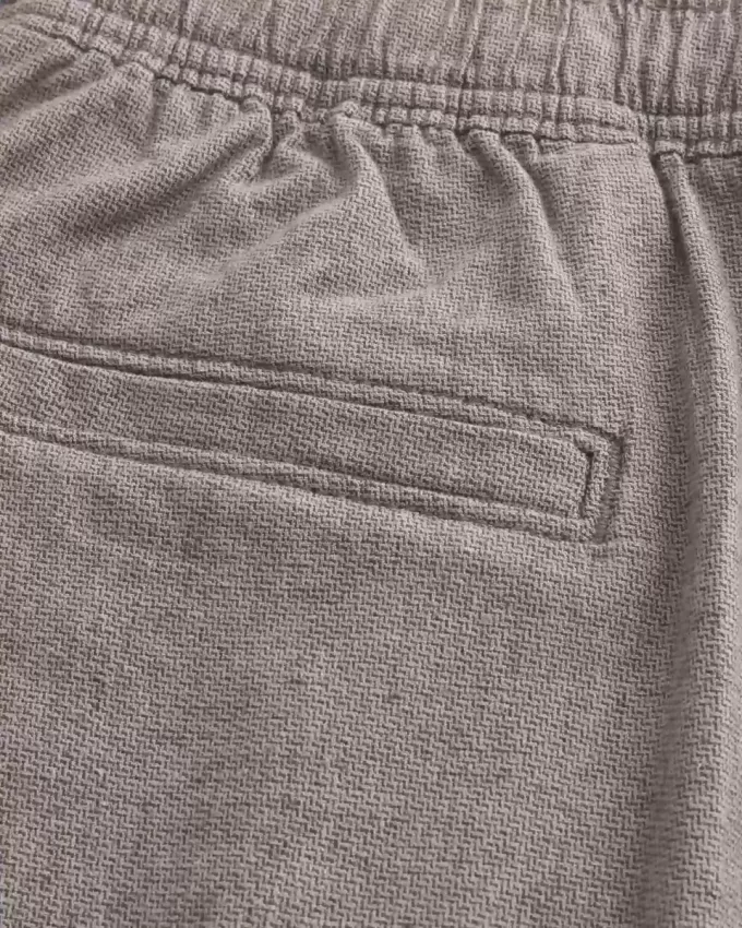 Mid-Thigh Linen-Blend Pull-On Shorts