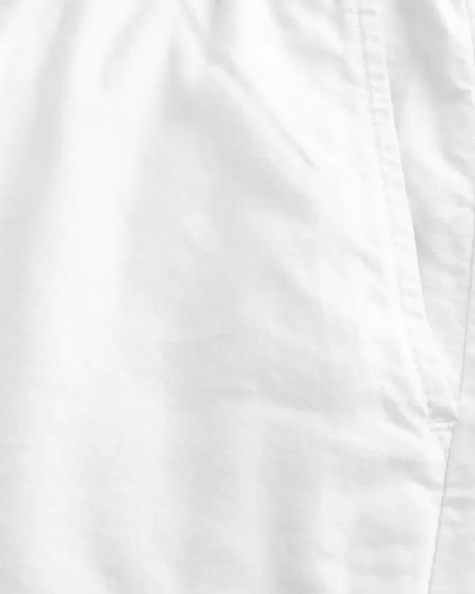 Mid-Thigh Linen-Blend Pull-On Shorts