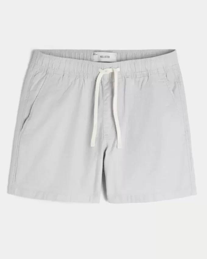 Mid-Thigh Linen-Blend Shorts