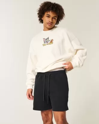 Mid-Thigh Loose Fleece Shorts