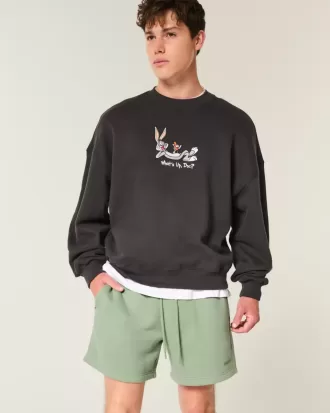Mid-Thigh Loose Fleece Shorts
