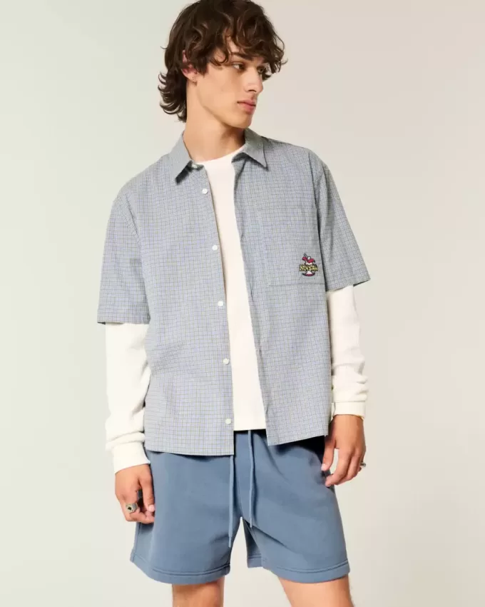 Mid-Thigh Loose Fleece Shorts Mid-Thigh Loose Fleece Shorts