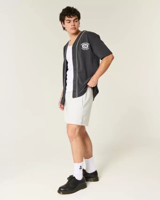 Mid-Thigh Loose Fleece Shorts Mid-Thigh Loose Fleece Shorts