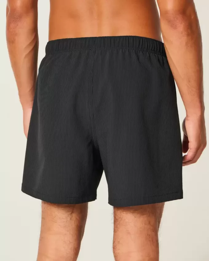 Mid-Thigh Seersucker Volley Swim Shorts Mid-Thigh Seersucker Volley Swim Shorts
