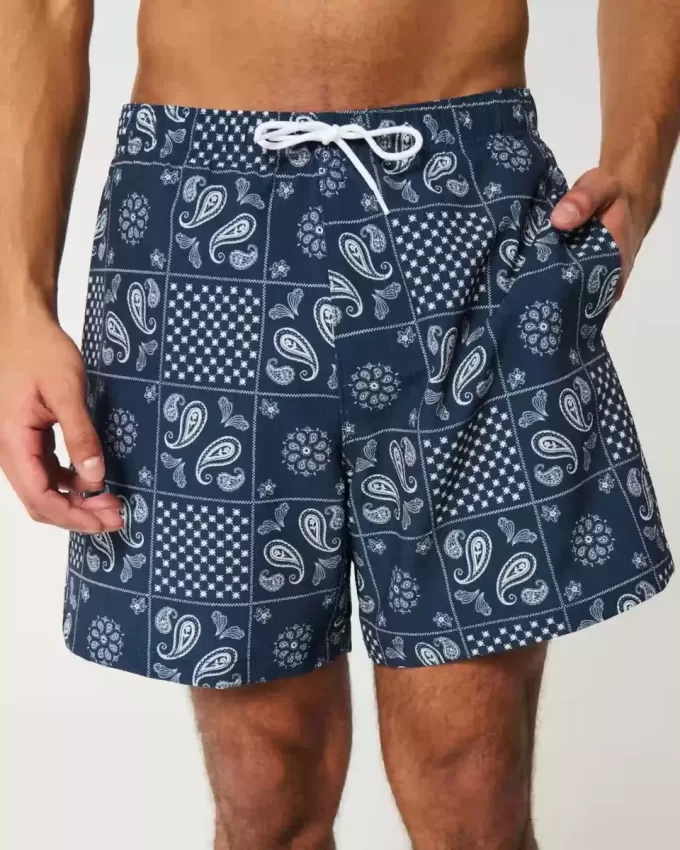 Mid-Thigh Seersucker Volley Swim Trunks Mid-Thigh Seersucker Volley Swim Trunks
