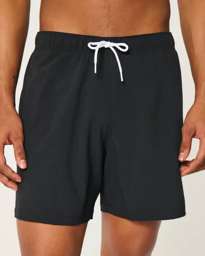 Mid-Thigh Seersucker Volley Swim Trunks Mid-Thigh Seersucker Volley Swim Trunks