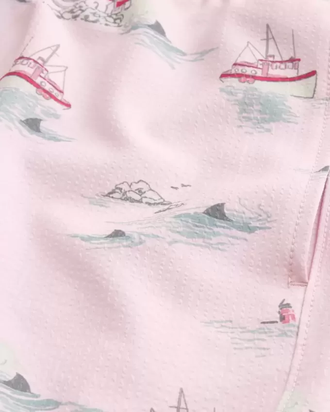 Mid-Thigh Seersucker Volley Swim Trunks Mid-Thigh Seersucker Volley Swim Trunks