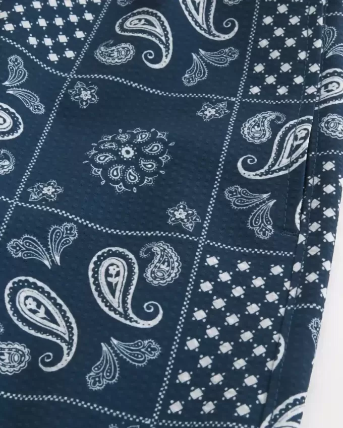 Mid-Thigh Seersucker Volley Swim Trunks Mid-Thigh Seersucker Volley Swim Trunks