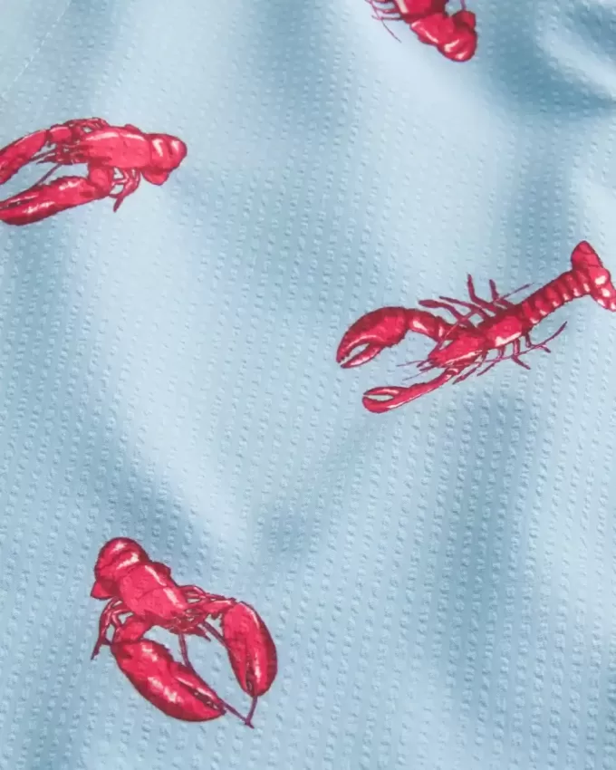 Mid-Thigh Seersucker Volley Swim Trunks Mid-Thigh Seersucker Volley Swim Trunks