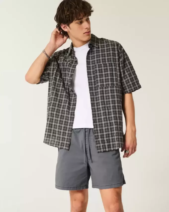 Mid-Thigh Twill Pull-On Shorts Mid-Thigh Twill Pull-On Shorts