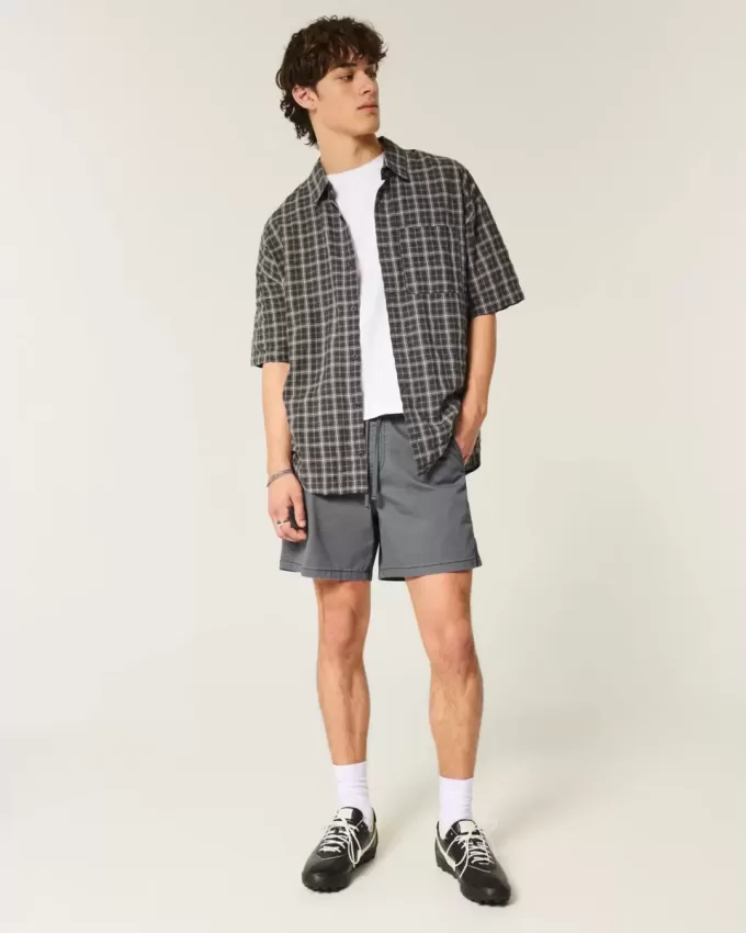 Mid-Thigh Twill Pull-On Shorts Mid-Thigh Twill Pull-On Shorts