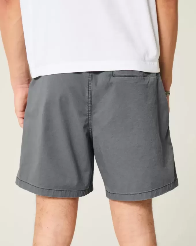 Mid-Thigh Twill Pull-On Shorts Mid-Thigh Twill Pull-On Shorts