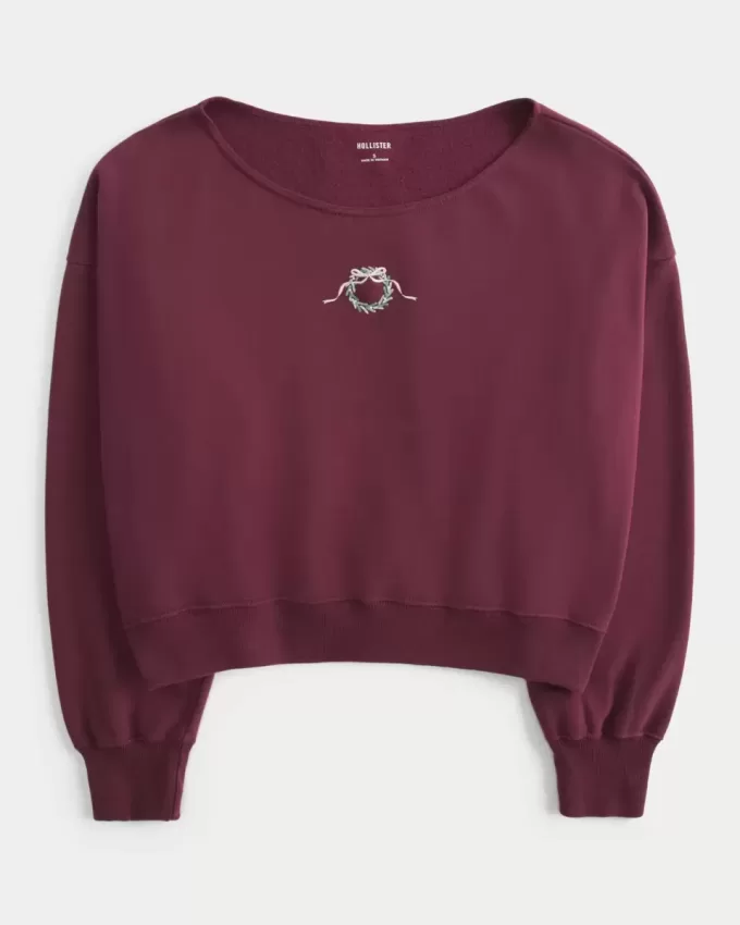 Mini Wreath Graphic Sweatshirt Mini Wreath Graphic Sweatshirt