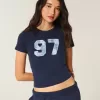 Number Graphic Baby Tee Number Graphic Baby Tee