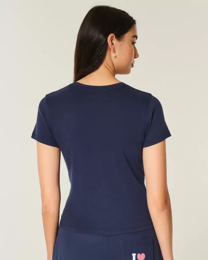 Number Graphic Baby Tee Number Graphic Baby Tee